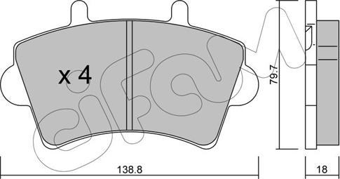 Cifam 822-545-0 - Brake Pad Set, disc brake onlydrive.pro