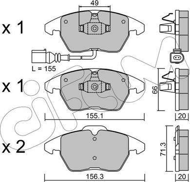 Cifam 822-548-0 - Brake Pad Set, disc brake onlydrive.pro