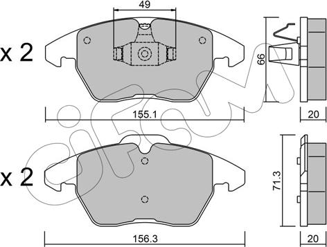 Cifam 822-548-2 - Piduriklotsi komplekt,ketaspidur onlydrive.pro