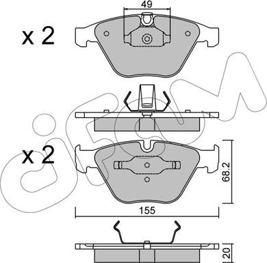 Cifam 822-558-0 - Brake Pad Set, disc brake onlydrive.pro