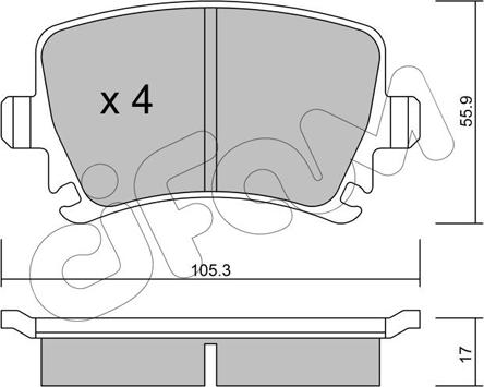 Cifam 822-553-0 - Piduriklotsi komplekt,ketaspidur onlydrive.pro