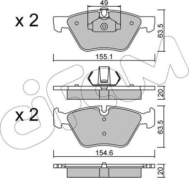 Cifam 822-557-0 - Brake Pad Set, disc brake onlydrive.pro