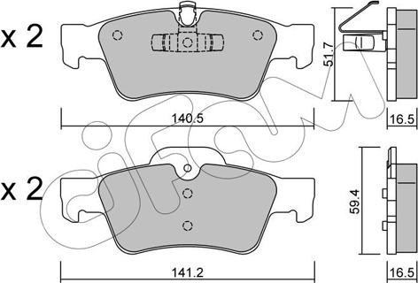 Cifam 822-568-1 - Piduriklotsi komplekt,ketaspidur onlydrive.pro