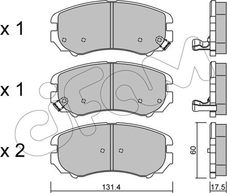 Cifam 822-503-0 - Brake Pad Set, disc brake onlydrive.pro