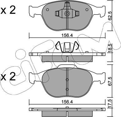 Cifam 822-533-0 - Brake Pad Set, disc brake onlydrive.pro