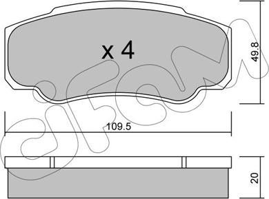 Cifam 822-532-0 - Brake Pad Set, disc brake onlydrive.pro