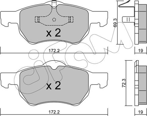 Cifam 822-523-0 - Brake Pad Set, disc brake onlydrive.pro