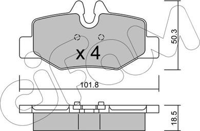 Cifam 822-576-0 - Brake Pad Set, disc brake onlydrive.pro