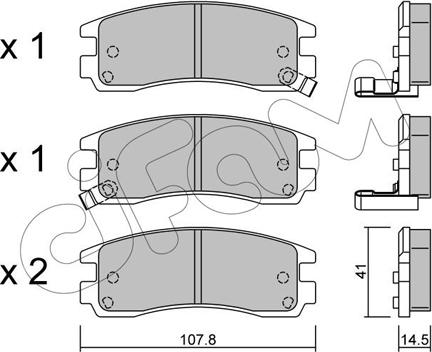 Cifam 822-697-0 - Brake Pad Set, disc brake onlydrive.pro