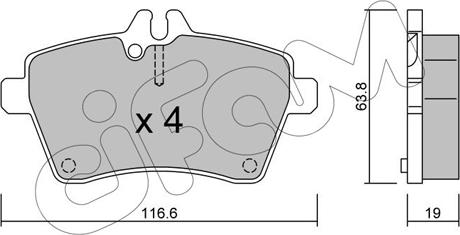 Cifam 822-646-0 - Brake Pad Set, disc brake onlydrive.pro