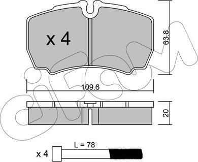 Cifam 822-604-0 - Brake Pad Set, disc brake onlydrive.pro