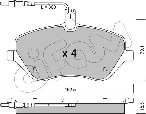 Cifam 822-601-0 - Brake Pad Set, disc brake onlydrive.pro