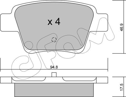 Cifam 822-639-0 - Brake Pad Set, disc brake onlydrive.pro