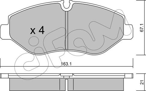 Cifam 822-671-0 - Piduriklotsi komplekt,ketaspidur onlydrive.pro