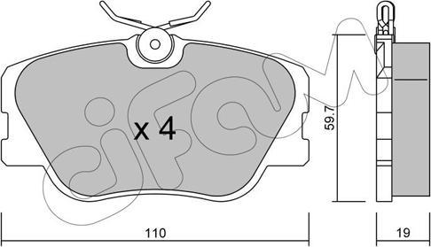 Cifam 822-061-0 - Brake Pad Set, disc brake onlydrive.pro