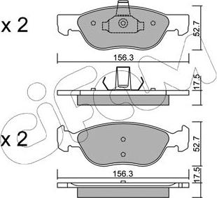 Cifam 822-082-2 - Brake Pad Set, disc brake onlydrive.pro