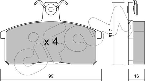 Cifam 822-026-0 - Brake Pad Set, disc brake onlydrive.pro