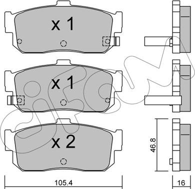 Cifam 822-193-1 - Piduriklotsi komplekt,ketaspidur onlydrive.pro