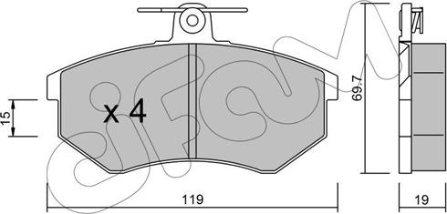 Cifam 822-148-0 - Brake Pad Set, disc brake onlydrive.pro