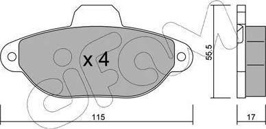 Cifam 822-159-1 - Brake Pad Set, disc brake onlydrive.pro