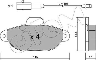 Cifam 822-159-2 - Piduriklotsi komplekt,ketaspidur onlydrive.pro