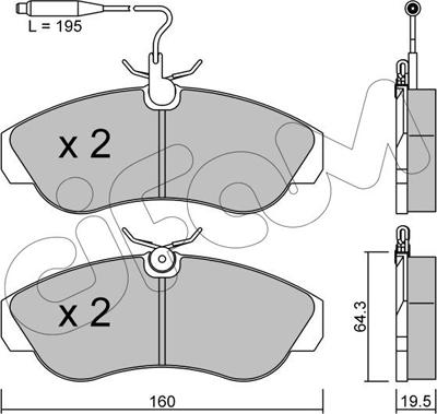 Cifam 822-155-0 - Brake Pad Set, disc brake onlydrive.pro