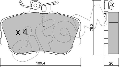 Cifam 822-158-0 - Brake Pad Set, disc brake onlydrive.pro