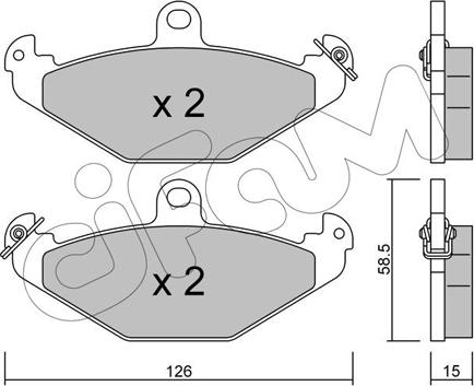 Cifam 822-165-0 - Brake Pad Set, disc brake onlydrive.pro