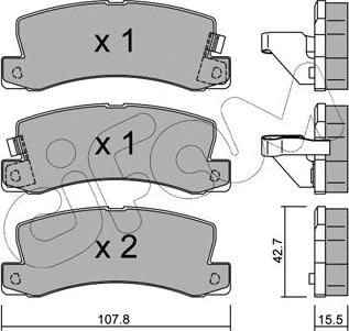 Cifam 822-161-0 - Brake Pad Set, disc brake onlydrive.pro