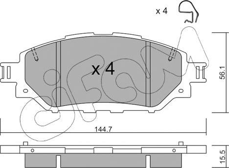 Cifam 822-1090-0 - Brake Pad Set, disc brake onlydrive.pro