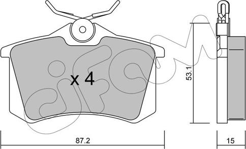 Cifam 822-100-0 - Brake Pad Set, disc brake onlydrive.pro