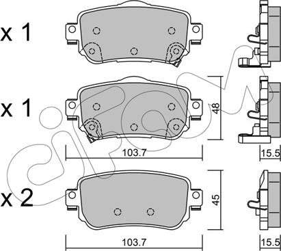 Cifam 822-1011-0 - Тормозные колодки, дисковые, комплект onlydrive.pro