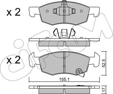 Cifam 822-1034-0 - Brake Pad Set, disc brake onlydrive.pro