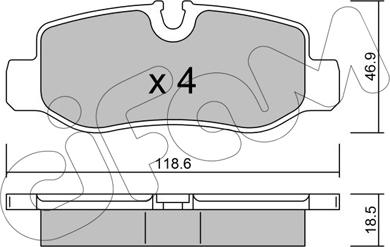 Cifam 822-1023-0 - Brake Pad Set, disc brake onlydrive.pro