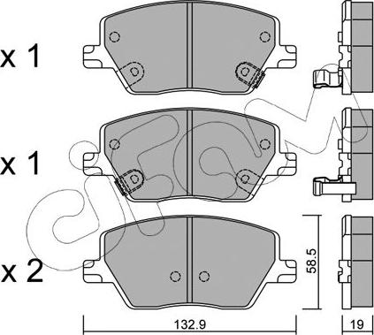 Cifam 822-1103-0 - Brake Pad Set, disc brake onlydrive.pro