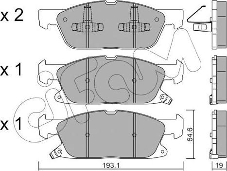 Cifam 822-1117-0 - Brake Pad Set, disc brake onlydrive.pro