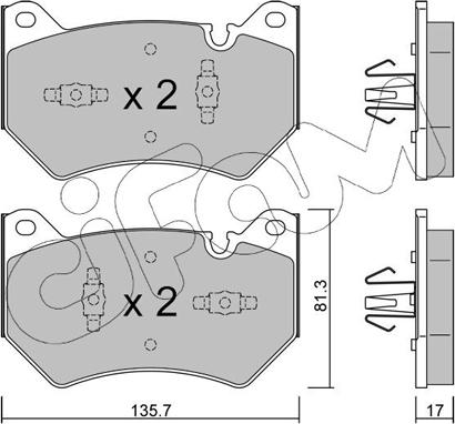 Cifam 822-1170-1 - Brake Pad Set, disc brake onlydrive.pro