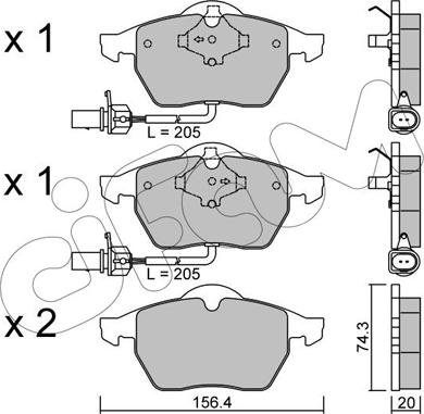 Cifam 822-181-3 - Brake Pad Set, disc brake onlydrive.pro