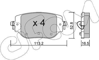 Cifam 822-1346-0 - Brake Pad Set, disc brake onlydrive.pro