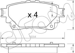 Cifam 822-1290-0 - Brake Pad Set, disc brake onlydrive.pro