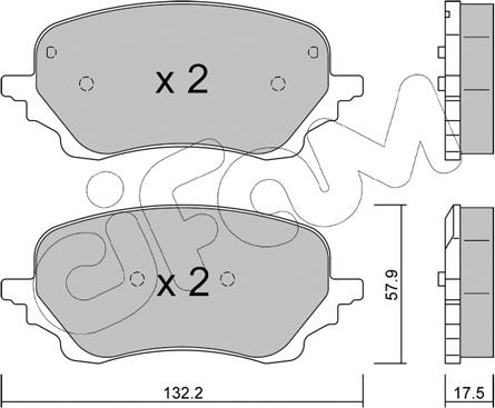 Cifam 822-1247-0 - Brake Pad Set, disc brake onlydrive.pro