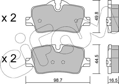 Cifam 822-1264-0 - Brake Pad Set, disc brake onlydrive.pro