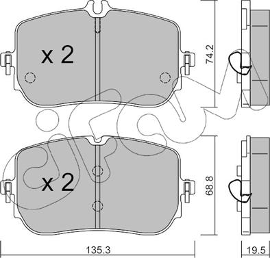 Cifam 822-1268-0 - Bremžu uzliku kompl., Disku bremzes onlydrive.pro