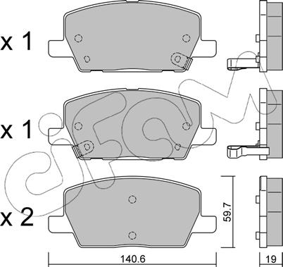 Cifam 822-1212-0 - Brake Pad Set, disc brake onlydrive.pro