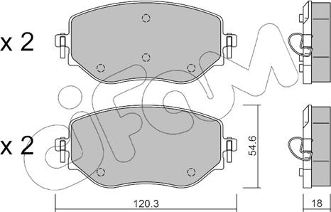 Cifam 822-1225-0 - Brake Pad Set, disc brake onlydrive.pro