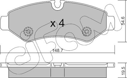 Cifam 822-1275-0 - Bremžu uzliku kompl., Disku bremzes onlydrive.pro