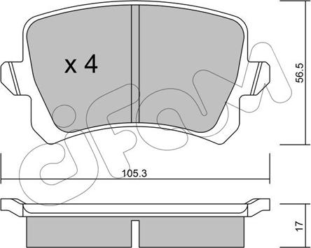 Cifam 822-806-0 - Brake Pad Set, disc brake onlydrive.pro