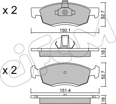 Cifam 822-802-0 - Brake Pad Set, disc brake onlydrive.pro