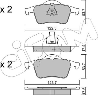 Cifam 822-348-0 - Brake Pad Set, disc brake onlydrive.pro