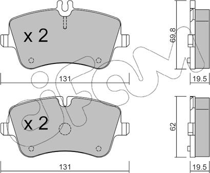 Cifam 822-342-0 - Brake Pad Set, disc brake onlydrive.pro